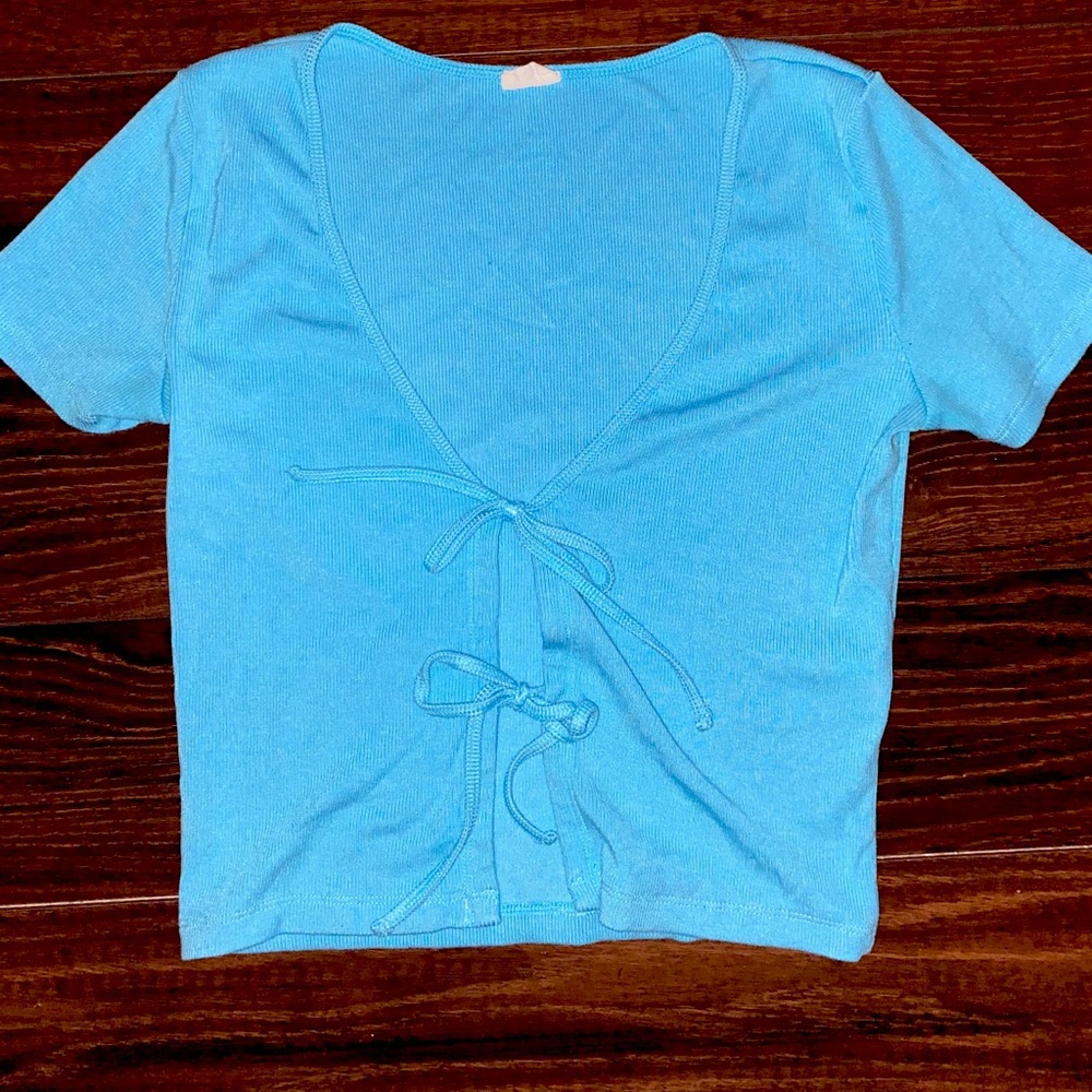 Blue Wilfred Aritzia crop top - Picture 1 of 1